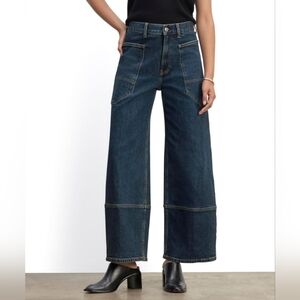 NWT! Everlane Way-High Gardener Wide-Leg Sz. 26 jeans In Indigo Blue